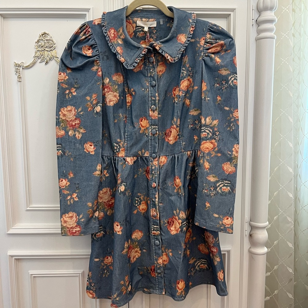 LoveShackFancy Beyer’s Faded Denim Dress